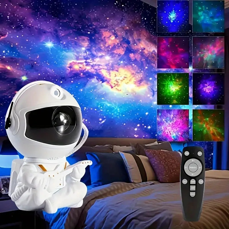 Astronaut for Galaxy Star Projector with Guitar - USB Powered, Perfect for Room Transformation & Parties, Ideal Gift